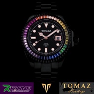 TOMAZ Watch - GR01B(S)-D10 Swarovski [Black/Rainbow] Stainless Steel - Original [New] Ready Stock