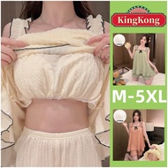 Pajamas Women's M-5XL Cotton Padded Summer Sleepwear Set