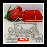 Antirust titanium Name necklace Name necklace titanium Steel Name necklace