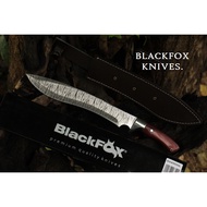 มีดกรูข่า Black Fox KUKRI ใบเลเซอร์ ลายดามัสกัส Corrosion Pattern ขนาด 16 นิ้ว FULL TANK พร้อมซองอย่