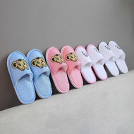 1 Pair Cartoon Children Disposable Slippers Hotel Travel Soft Boys Girls Slipper Animals Cotton Home Guest Party Kids Shoes