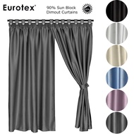 Eurotex, Dim Out Curtain, Block 90% Sunlight, 3 Ways Hanging Options (1 Piece) 172