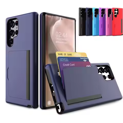 For Samsung Galaxy S24 Ultra S23 S22Plus S21+ S20 FE S10 A12 A52 A72 Case Wallet Card Slot Credit Ca
