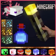 Torch Minecraft Light Creeper Axolotl Diamond Night Light Minecraft Lamp Model Toys Gift