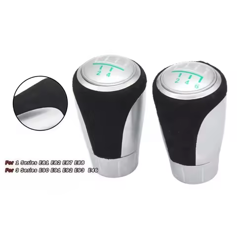 Alcantara Shift Knob Matte Top for BMW 1 Series E81 E82 3 Series E90 E91 E92 E93 E46 Manual Transmis