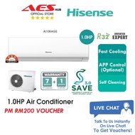 SAVE 3.0 Hisense Aircond Inverter 1HP Smart Air Conditioner KAGS Aircond Penghawa Dingin 冷氣機 冷气机 AI10KAGS