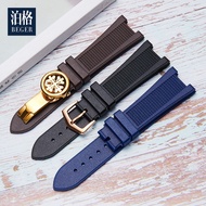 Suitable for Baida Purley Rubber Watch Strap Parrot Snail 5711 5712G Notch Silicone Strap 25mm Acces