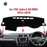 For Volkswagen VW Jetta 6 A6 MK6 2012 2013 2014-2017 2018 Car Accessories Sun Protection Car dashboard covers mat Anti-Slip Mat Dashboard Cover Pad Sunshade Dashmat Black Leather
