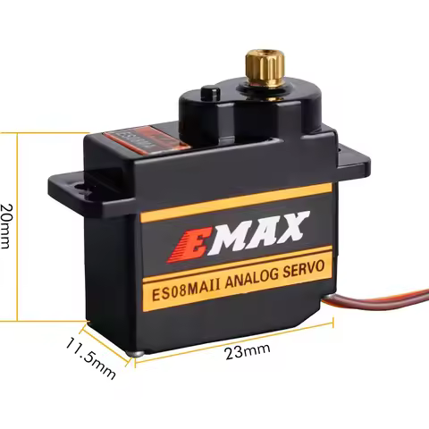 Emax EMX-SV-0275 ES08MA II 12g Analog Metal Gear Servo For Axial Scx24 90081 Axi00006 Axi00002 Gladi