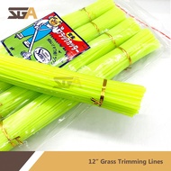 Nylon Mowing Rope / Trimmer Line 12" X 2.4mm X 1kg For Garden / Estate Grass Cutting (Random Color)