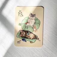 [Shock MAMA Egg Ding Life] Waste Cat Life Postcard