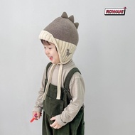 ROWAN1 Baby Knit Pullover Cap, 2-6Year Ear Protection Hat
