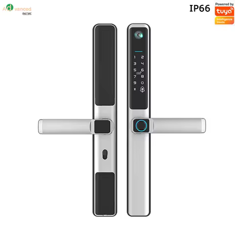 Peephole Camera Aluminium lock Euro 85mm Mortise Waterproof Tuya wifi Fingerprint Digital Smart door
