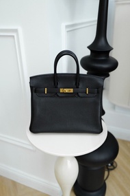 Hermes Birkin 25 Black Togo Gold Hardware