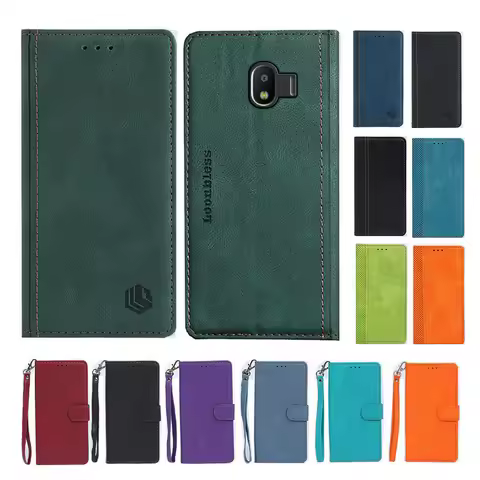 J2 Core Leather Flip Case For Samsung Galaxy J2 Core Phone Case Etui Samsung J2 Core SM-J260F global