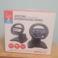 JOYTRON 任天堂Switch2 Joy-Con2 手把 賽車方向盤 瑪利歐賽車 系統賽車方向盤, 黑色