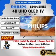 【Free Basic Install】Philips 8500 Series | 55PQT8530/68 | 65PQT8530/68 | Ultra-sharp TV | Google TV |