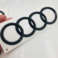 AUDI R8 4Ring logo ABS Black Car Hood Front Grill Emblem Rear Trunk Badge Sticker R8 Sticker V10 Emb