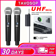 TAVOSOP,200, Sistem Mikrofon Tanpa Wayar Bergenggam Berganda TAVOSOP 200ft Jangkauan Panjang 200ft M