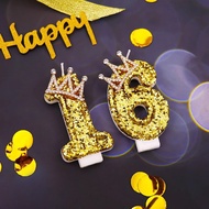 Crown Birthday Digital Candle Baking Cake Smokeless Adult Year Old Internet celebrity ins Party Roma