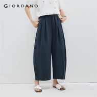 GIORDANO WOMEN Elastic waist pleated lantern pants 18415210