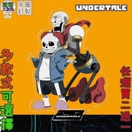 【逆萌二次元】新款實體照  傳說之下undertale 骷髏SNS4♥15cm立牌♥壓克力展示架吊飾♥動漫客製訂製FM