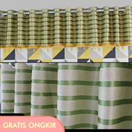 Poni Gorden Atas Pintu Polos / Tirai Jendela Pendek / Tabir Ruang Tamu - Poliester Warna Cerah