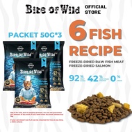 Bite of Wild 6Fish Cat Food 50g F42 Kibble Makanan Kucing With Freeze-Dried Raw Fish Meat / Salmon 4