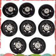 8 Pack Inline Skate Wheels, Indoor/Outdoor Roller Skate Wheels, Replacement Wheels with Bearing 64mm
