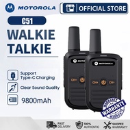 HT 2pcs Motorola C51 Two-Way Walkie Talkie Radio  long range Audio Handheld  Portable Outdoor Waterp