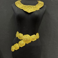 Thai Jewelry Set For Hair And Dance Luxurious Gold Color Ancient Patterns