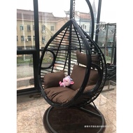HY&amp; Rocking Chair Single Glider Thick Rattan Basket Chair Indoor Swing Rattan Chair Balcony Outdoor Household Cradle Dou