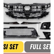 H.Civic FE SI Front Grill Upper Lower Grill Fog Light Lamp Cover