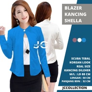 Shella Women's Korean Style Long Sleeve Work Blazer - JCCollections