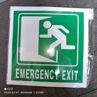 29cm X 29cm Square Office Signboard Plastic Notice Display Plate Emergency Exit L29cm x h29cm Compan