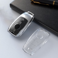 TPU Transparent Clear Remote Key Fob Cover Case Fit For Mercedes Benz A B C E S G GLA GLC GLE EQC Cl