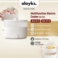 Olayks Multifunction Electric Cooker With Steamer Steamboat Cooker Hotpot Non-Stick Cooking Pot 3L/5