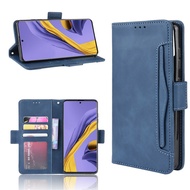 Multi 5 Cards Retro Leather Flip Case For Moto G87 G86 G77 G67 G66J G66Y G57 Power G56 G47 G37 G06 W