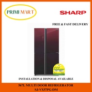 SHARP SJ-VX57PG-DM 567L MULTI DOOR REFRIGERATOR - 2 YEARS SHARP WARRANTY + FREE DELIVERY