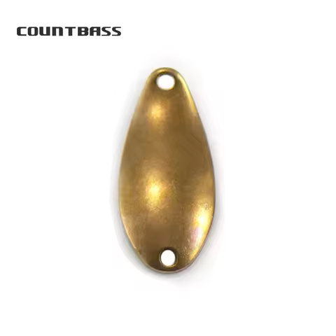 Countbass 50pcs Brass Micro Salmon Fishing Spoon Blanks Size 1/64oz 1/32oz 1/16oz, Bass Pike Lure Ba