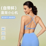 Cross Back Sports Underwear Women Yoga Fitness Bra with Chest Pad Yoga Wear Top DW399 Ready Stock Ho