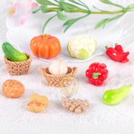 Fruit and vegetable models (garlic, chili, onion, radish, chayote, eggplant, ginger, peanuts, bamboo