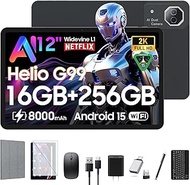 ANTEMPER TD136ablet 12Inch, Android 15Tablet 16GB RAM(Up to 2 TB), Octa-Core Processor, 5G WiFi Tabl