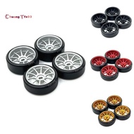 4Pcs Hard Plastic Drift Tire Tyre Metal Wheel Rim for Wltoys 284131 K969 K989 P929 Mini-Z 1/28 RC Ca
