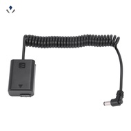 [neil_brown.]Np-Fw50 Dummy Battery Pack Coupler Adapter With Dc Male Connector Power Coiled Cable  A