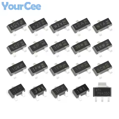 50PCS BC817 BC846 BC847 BC856B BC857 BC807 PMBT2222A PMBT2907A PBSS4350Z PMBT3904 PMBT4403 PBSS4350Z