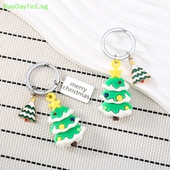 DAYDAYTO Christmas Series Christmas Tree Key Chain Creative Backpacks Pendant Cartoon Cute Key Ring For Kids Friends Gift SG