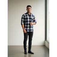 KEMEJA XS - 4XL FLANNEL SHIRT UNISEX LONG SLEEVE