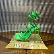 Zirconium Heel Snake Head Sandals - Silk, 9.5cm Winding Design