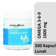 HC omega-3,6,9 BPOM flaxseed oil 200 kapsul capsules 100 blackmores